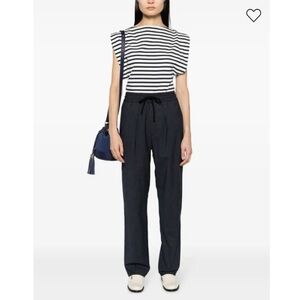 ISABEL MARANT รTOILE Priska High-Waisted checked Stretch-Wool Trousers SZ Medium